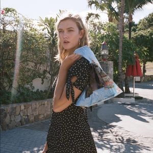 Express Karlie Kloss Polka Dot Maxi Dress
